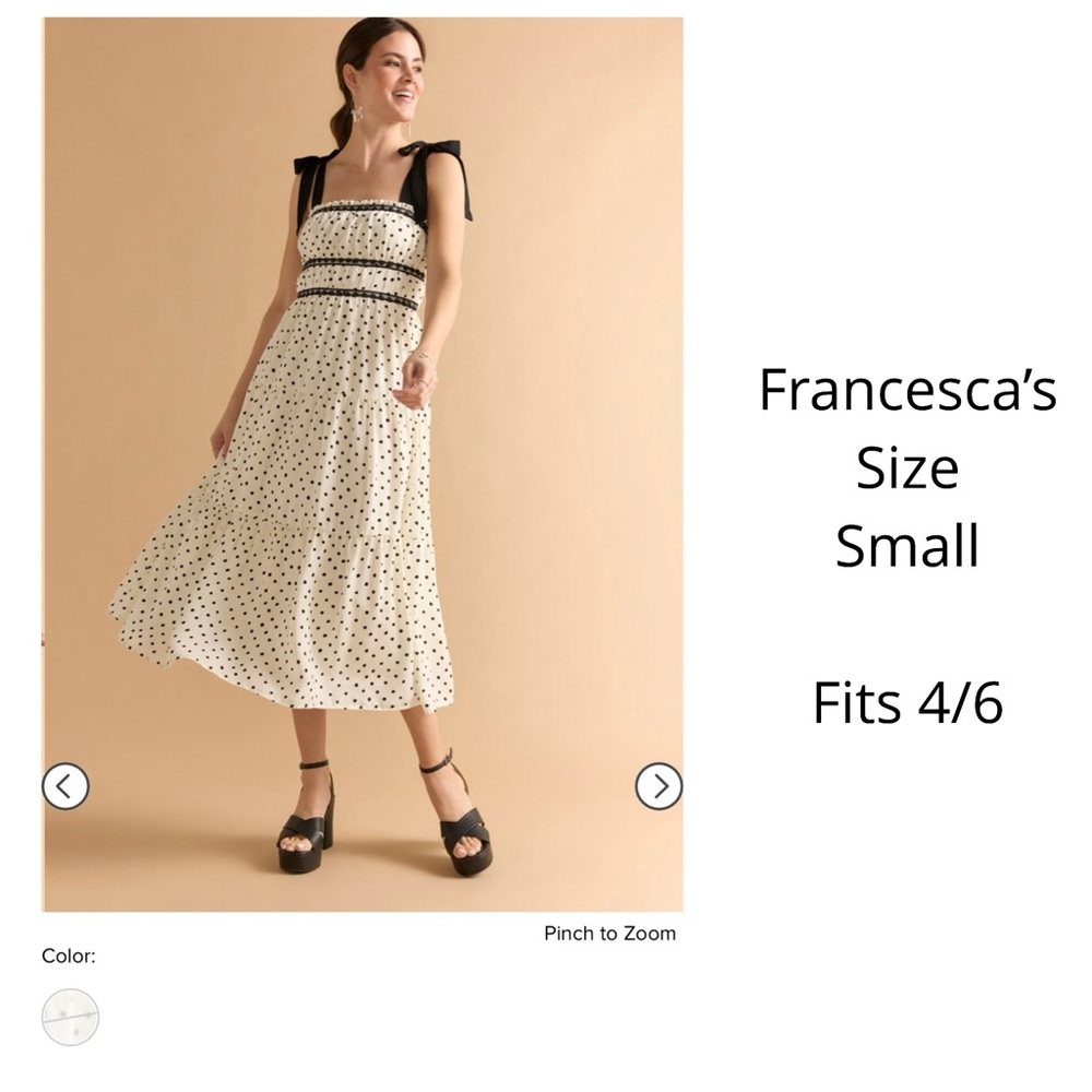 Francesca's Collections Black and White Polka Dot Dress